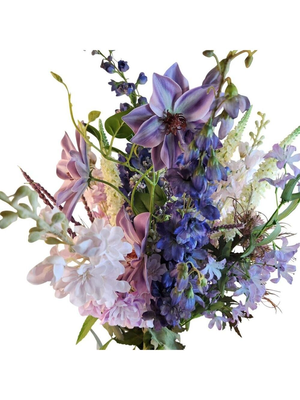 Artificial Purple & Lavender Flower Bouquet Hand-Tied Arrangement Stunning Displ